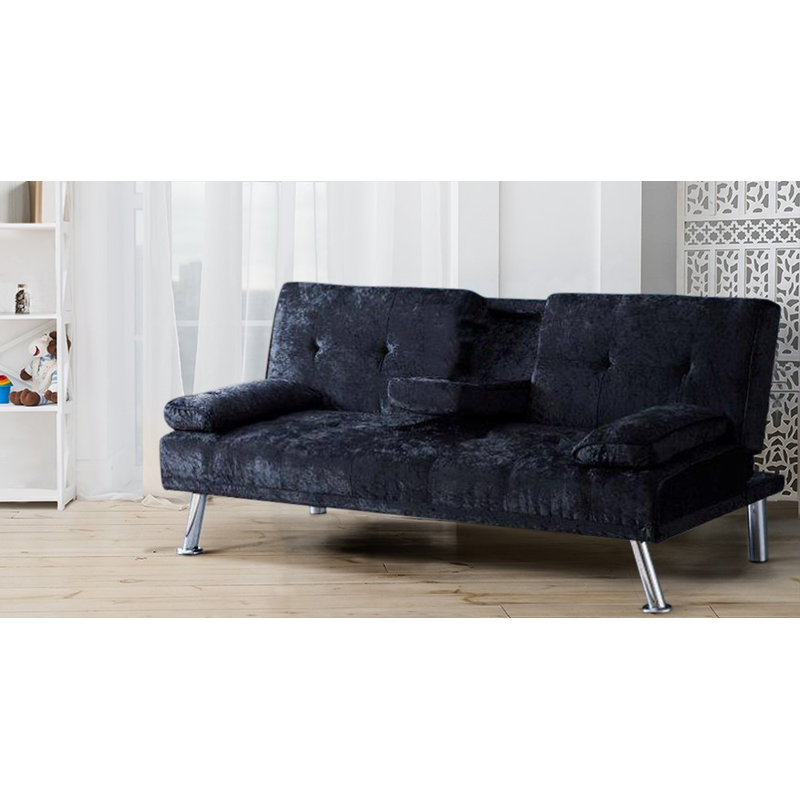Halie 3 Seater Sofa Bed, Black
