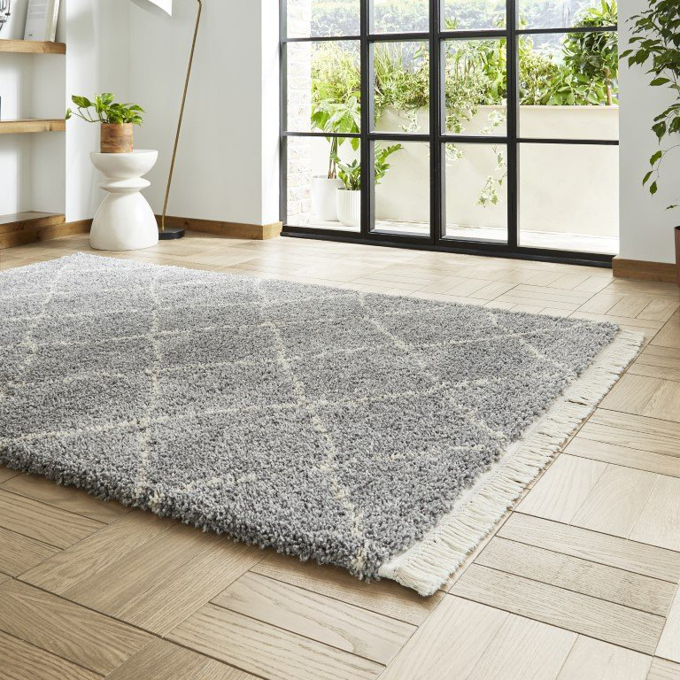 Pechler Machine Woven Grey Rug, Rectangle 200 x 290cm