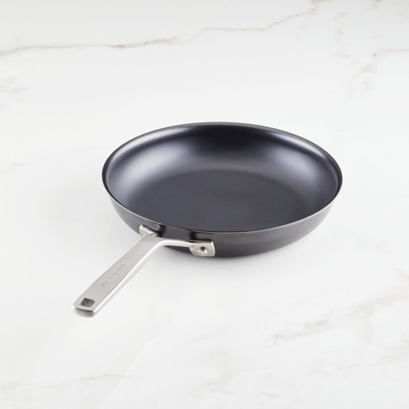 Kitchenaid Nitro Carbon Steel Skillet / Fry Pan, Stainless Steel Handle, Induction Suitable, Gray, 10"