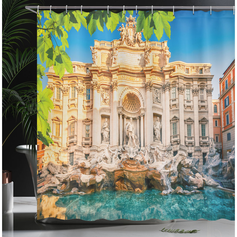 Shower Curtain with Hooks Included, 84"H x 69"W