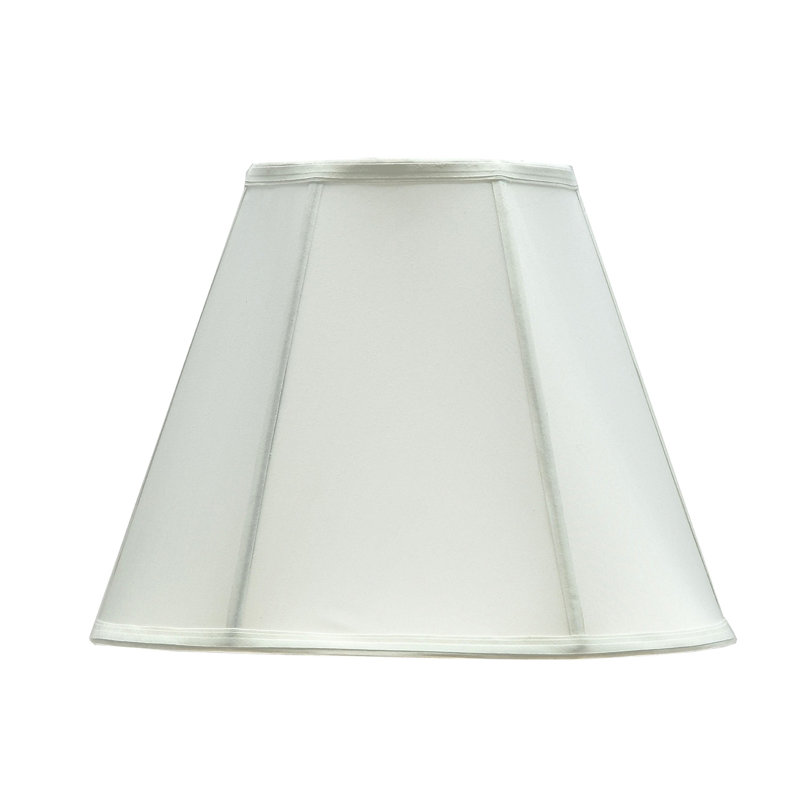 Abat-jour cloche en coton H 11 po (araignée) blanc cassé