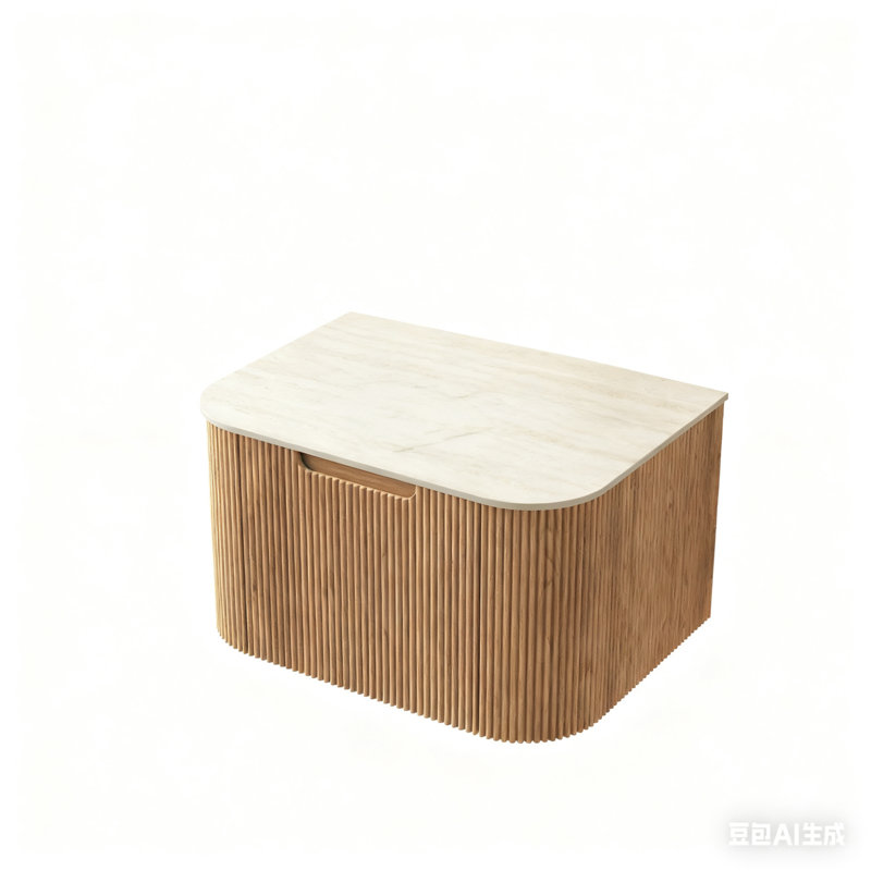 Armoire de meuble-lavabo moderne en bois naturel de style rustique