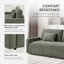 Grand canapé-lit convertible en tissu Texutred 92 po Garde-133247116