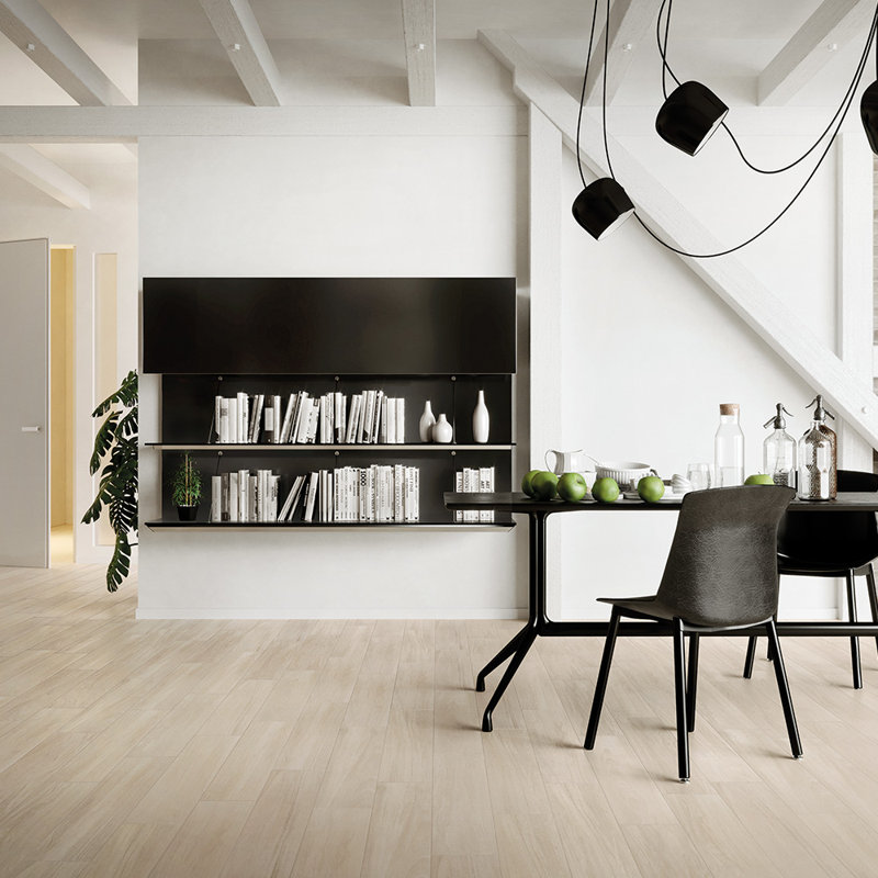 Arbor Glade 6X36 Porcelain Wood Look Tile, White