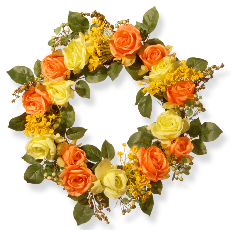 Couronne de printemps rose 20 po