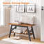 Banc Hoe avec rangement, range-chaussures L 31,5 po, vestibule industriel
