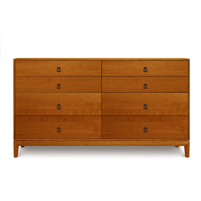 Mansfield Solid Wood 66.13'' W 8 - Drawer Dresser, Autumn Cherry