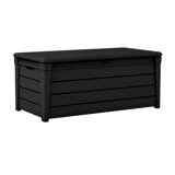Keter Brightwood 120 Gallon Large Durable Outdoor Storage and Weather Resistant Resin Deck Box 