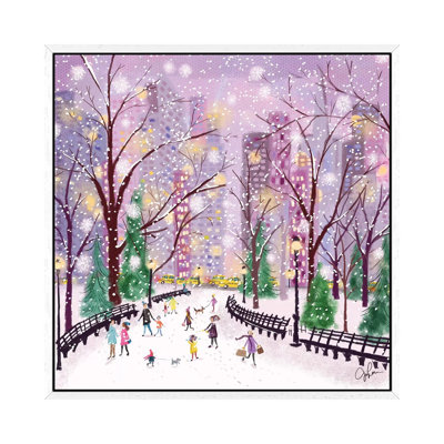 Snowy Night by Joy Laforme - Painting on Canvas