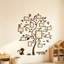 Black 160 x 132 cm 3D Tree Wall Stickers Family Photo Frames Tree for Living Room Bedroom