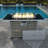 43" Propane Gas Fire Pit Table, 60000 BTU, Rectangular,Open Weave Wicker,with Glass Wind Guard-1125177160