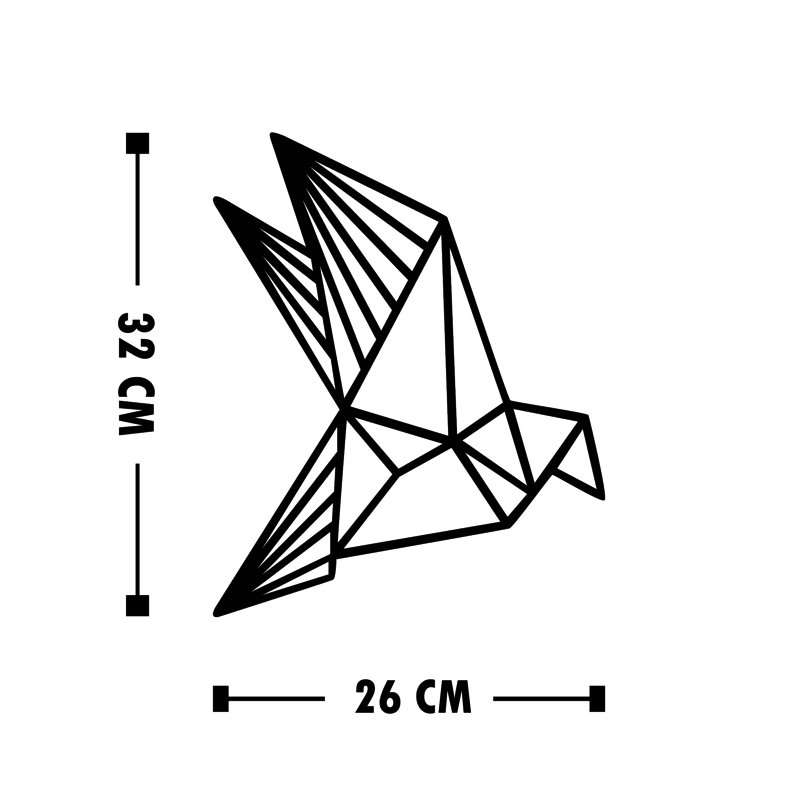 Elegant Black Decorative Wooden Wall Accessory, 14.6 x 25.6 inches | 100% Wood, Thickness: 0.3 inches | Laser-Cut Design, Protected Packaging | Ideal for Modern Home Décor, Stylish and Unique Accent Piece