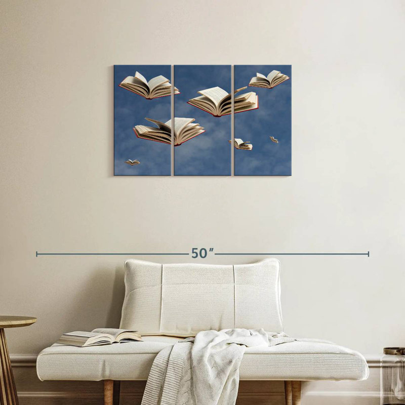 Kelan Levitating Books, 20" H x 33" W