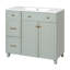 Meuble-lavabo de 91 cm (36 po) avec lavabo en céramique, tiroirs standard et doubles, portes à fermeture amortie, étagères réglables, meuble de rangement moderne pour petites et moyennes salles de bain (anciennement SKU : N729P289163F)