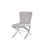 Daire Light Gray Velvet & Chrome Finish Side Chair ( Set Of 2)