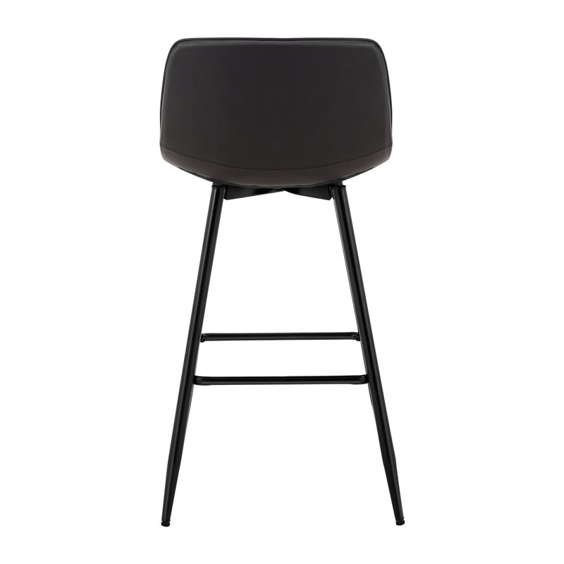 Upholstered Counter Stool with Metal Frame, 1, Anthracite