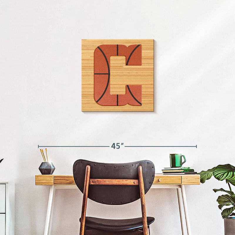 «Basketball C Alphabet» sur toile, H 20 po x l 20 po x P 1,25 po