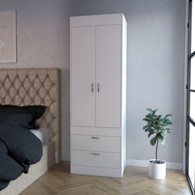 Armoire 2 tiroirs, Blanc