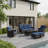 7-Piece All-Weather Wicker Patio Conversation Set With Swivel Chairs & Glass Coffee Table-391848848