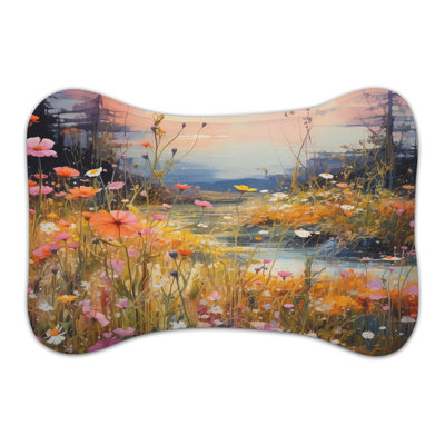 Tapis à motif floral 1 pièce
