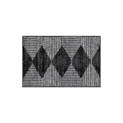 Black Ivory Geometric Stripe Area Rug