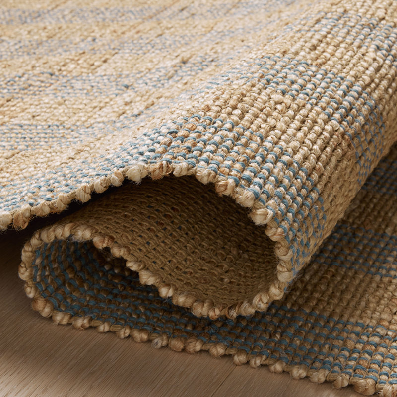 Tapis naturel / ciel Chris Loves Julia x Loloi Judy, Carré 1 pi 6 po