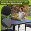 Ensemble de salle à manger pivotant en métal pour 6 personnes avec table rectangulaire et chaises ergonomiques rembourrées