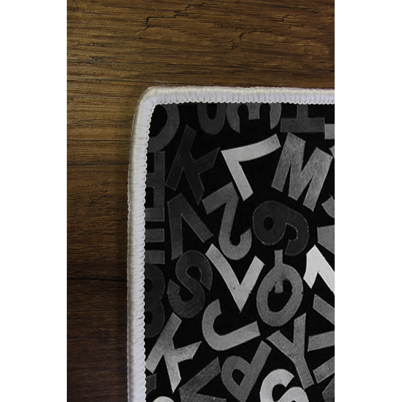 Eco-Friendly Black Carpet (23.6 x 39.4 inches), 100% Polyester, 650 g/m² | Antibacterial, Non-Slip PVC Dot Underside, 0.2 in Pile Height | Machine Washable, Perfect for Home & Office Use, Durable & Stylish Design