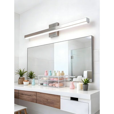 Miroir de salle de bain à DEL de 40 po au-dessus du miroir Goozegg, luminaire à intensité variable 30 W 3CCT avec fonction de mémoire, IRC élevé pour le maquillage et le toilettage