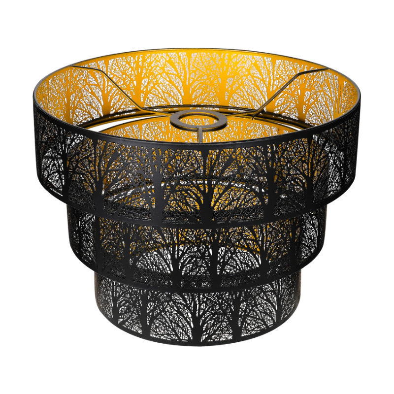 Metal Lamp Shade in Black, black 13.5×10"