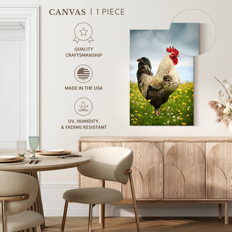 English Rooster, 51" H x 34" W