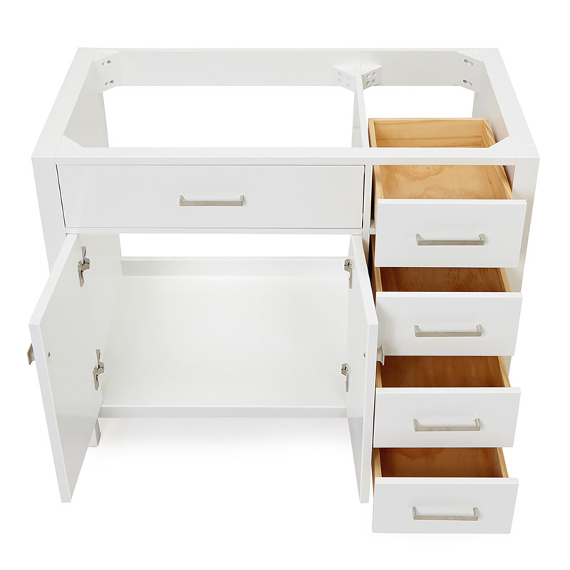 Base de meuble-lavabo simple Petrel, Blanc