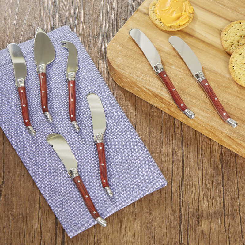 Laguiole 7 - Piece Stainless Steel Cheese Serving Set