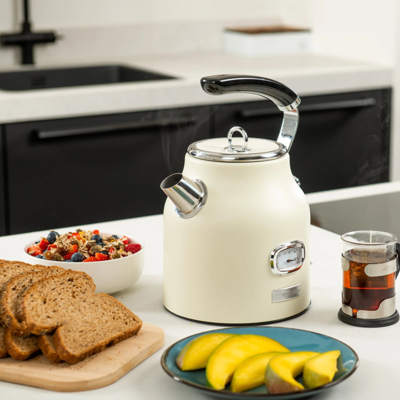 Westinghouse 1.7L Stainless Steel Electric Tea Kettle, White