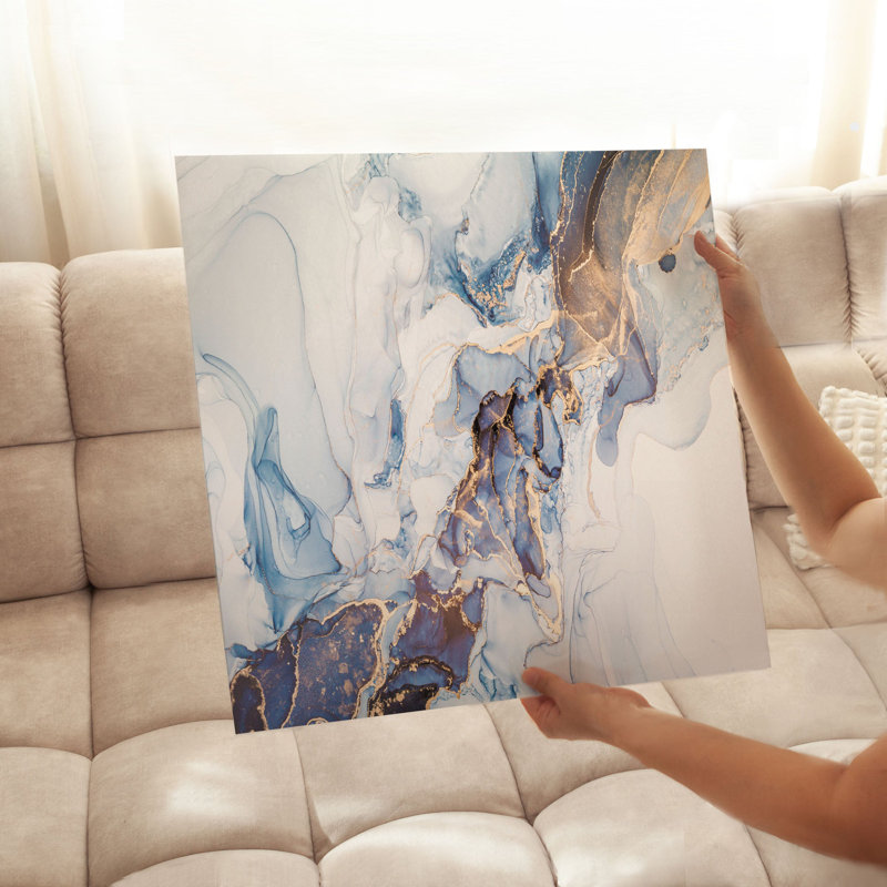 «Abstract Geode Symphony», reproduction d'art moderne sans cadre, H 28 po x l 28 po