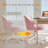  25.1" W Modern Office Chair With Wheels, Adjustable Task Chair Featuring Soft-padded Backrest For Office And Bedroom Use,Pink-419989139