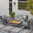 Kiran Outdoor 4-Piece Rope Sofa Set