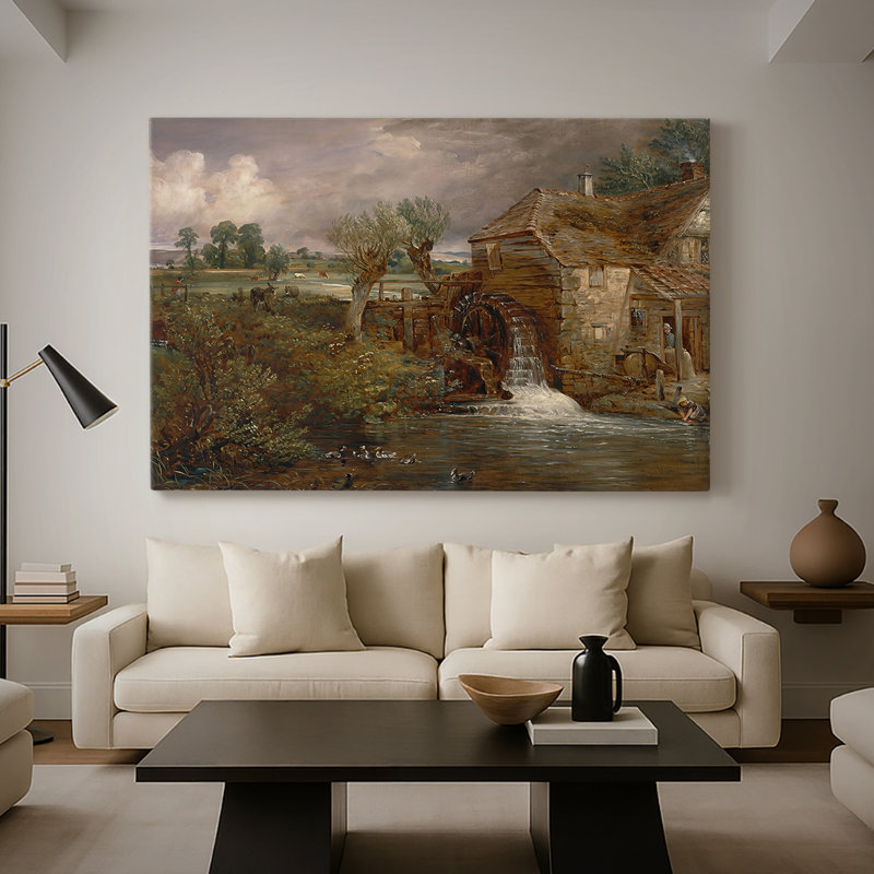 Parham Mill, Gillingham-John Constable-Gallery, toile tendue-c. 1826, 32 x 48