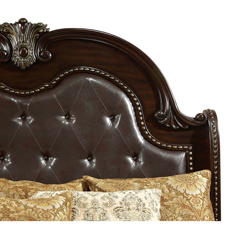 Queen Bed, Brown Cherry, Queen