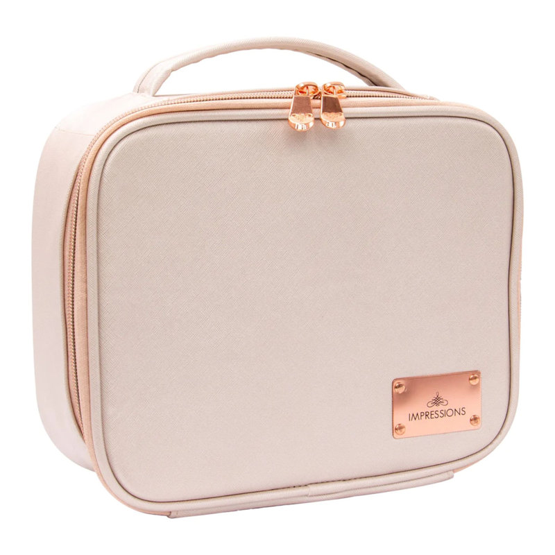Trousse de maquillage pour coiffeuse, trousse à maquillage imperméable Verona avec pochette porte-brosse et séparateurs réglables