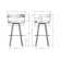 Drees Swivel Upholstered Counter & Bar Stool with Wood Backrest