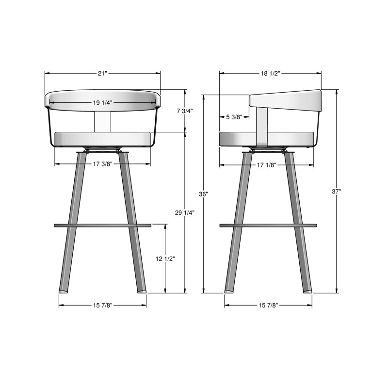 Drees Swivel Counter & Bar Stool with Wood Backrest