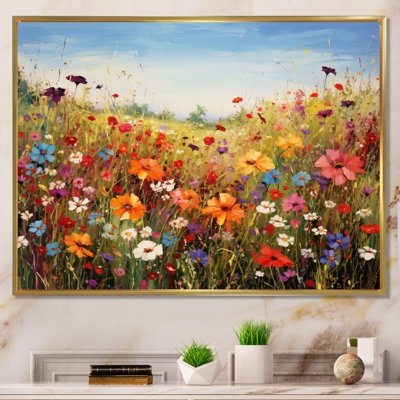 Fleurs colorées colorées Meadow Blooms I - décoration murale fleurs sauvages