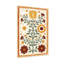Motif floral de plantes et de fleurs aux couleurs vives et au design symétrique-117379157