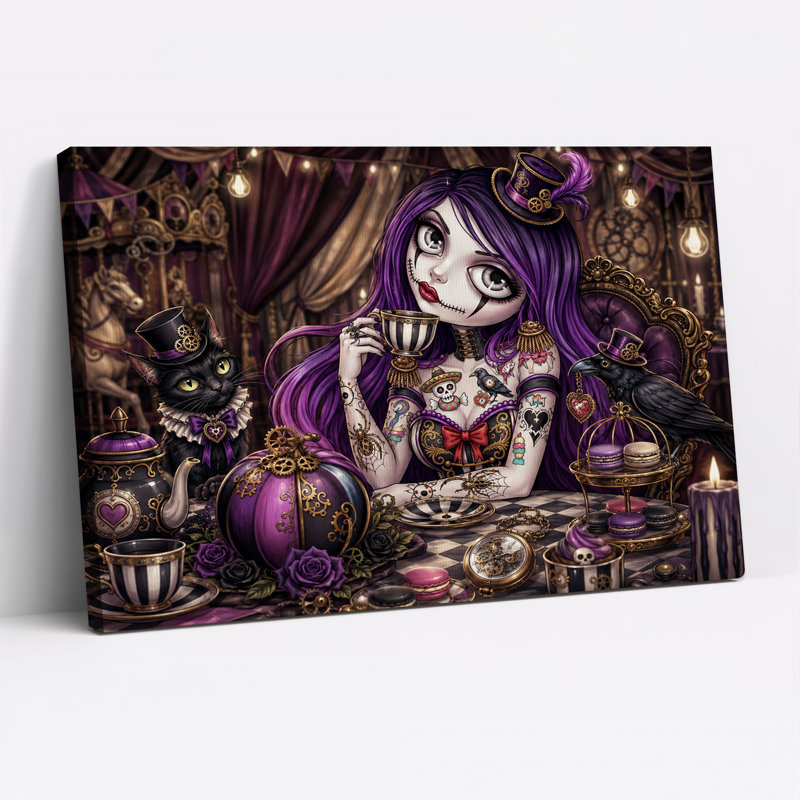 Art mural sur toile Steampunk, 12"H x 18"W