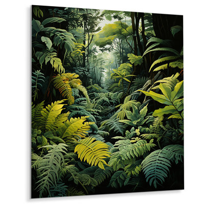 Ferns Fern Forest I - Art mural floral et botanique en métal