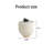 Modern Round Marble Pattern Tabletop Leather Edge Sofa End Table with Metal Base, Luxurious and Durable for Home Decor-1506635378-1492210802