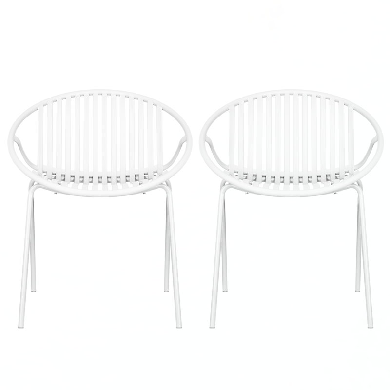 Chaises de table à manger pour patio, Blanc