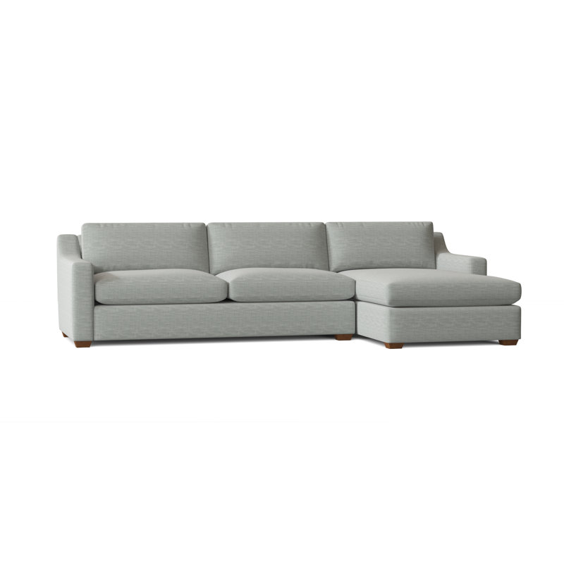 Rhodes 2 - Piece Upholstered Sectional, Left Hand Facing, Lena Sand Performance Linen Blend