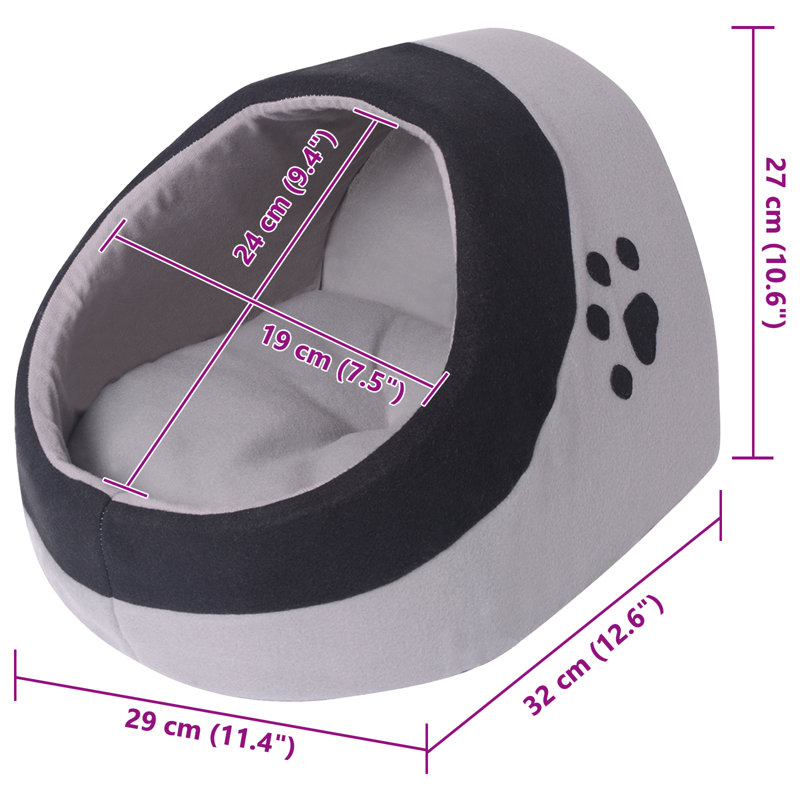 Flora Pet Bed, 27cm H x 32cm W x 29cm D